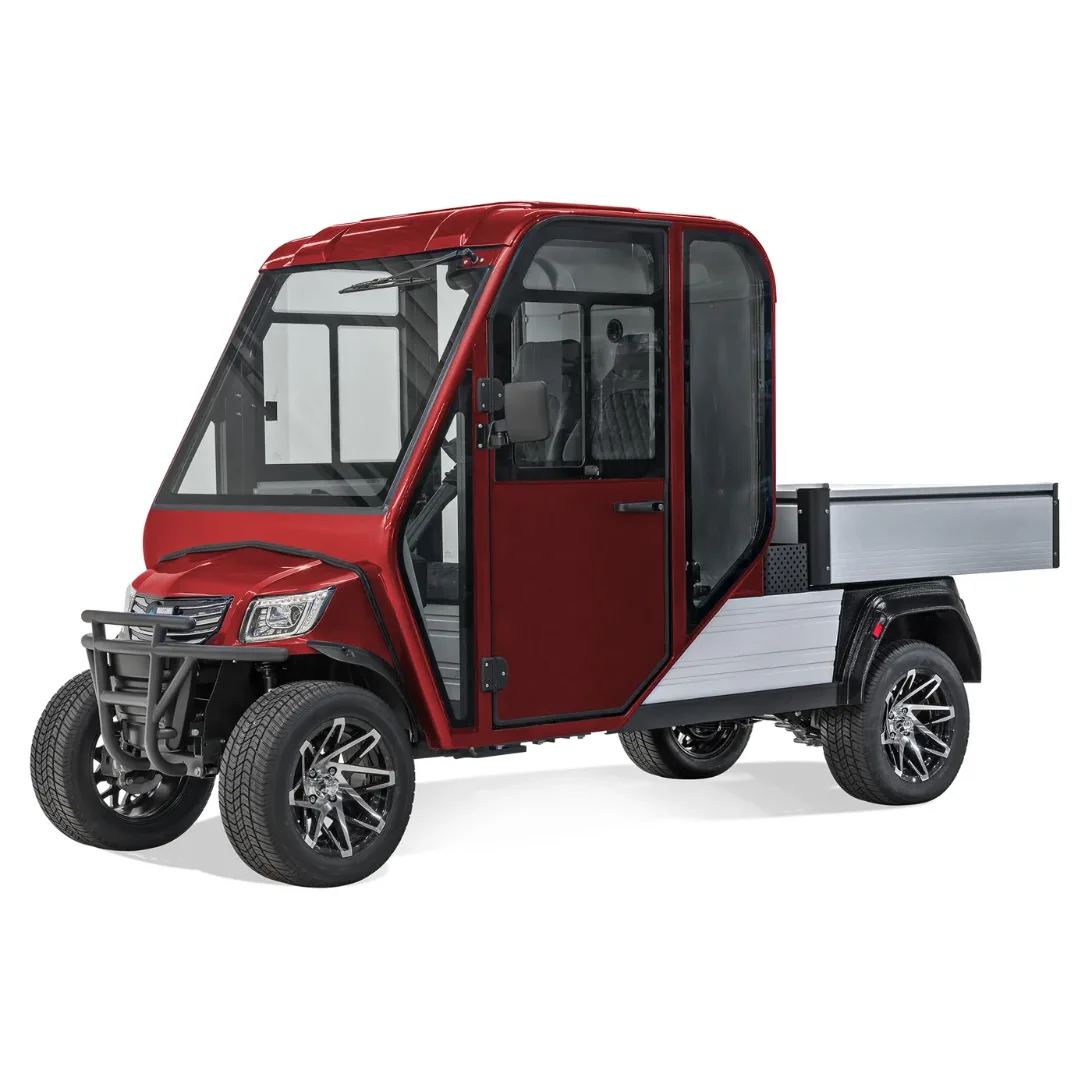 Massimo MVR Cargo Max HVAC Lithium enclosed-cab electric utility vehicle in Ultra Red
